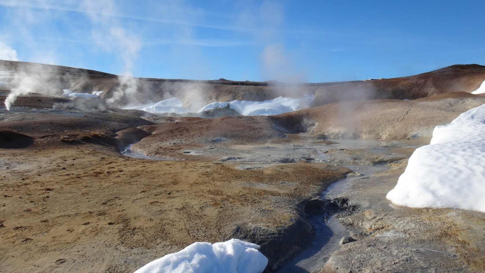 PGE l Námafjall Geothermal Area l Snow and steam