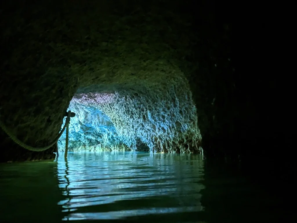Exploring the underground rivers of Xcaret