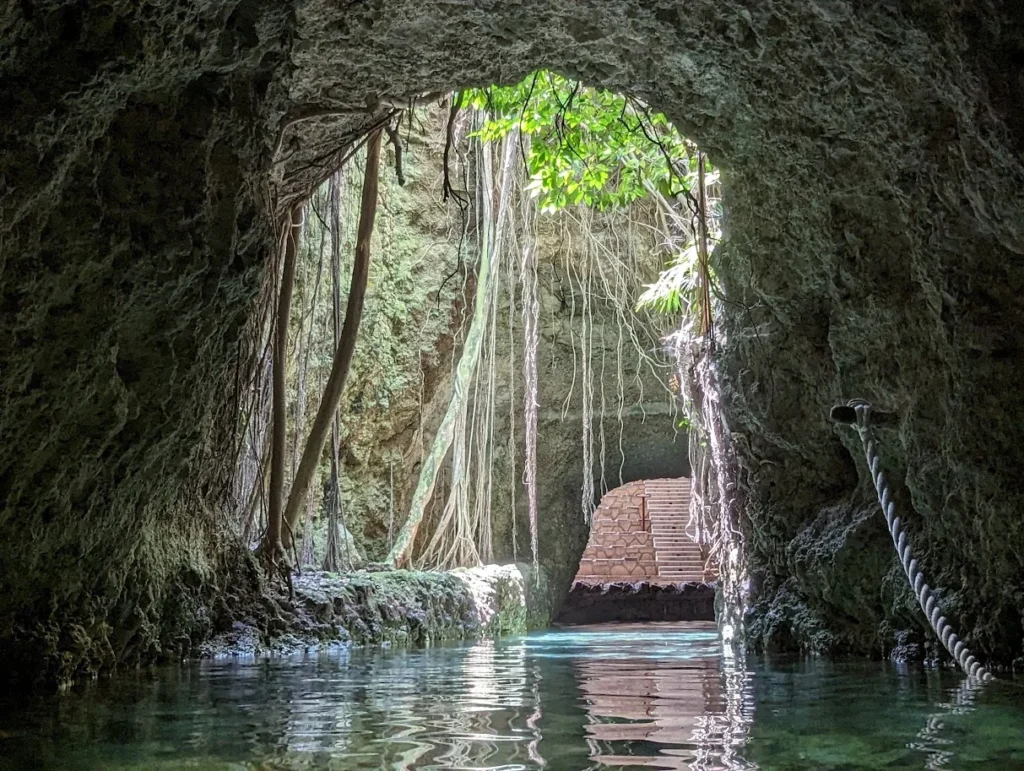 Exploring the underground rivers of Xcaret