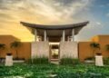 Banyan Tree Mayakoba resort building under a