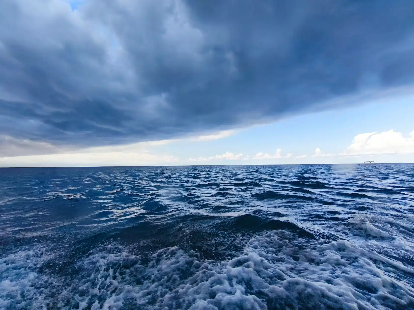 Open Ocean. A storm nearby